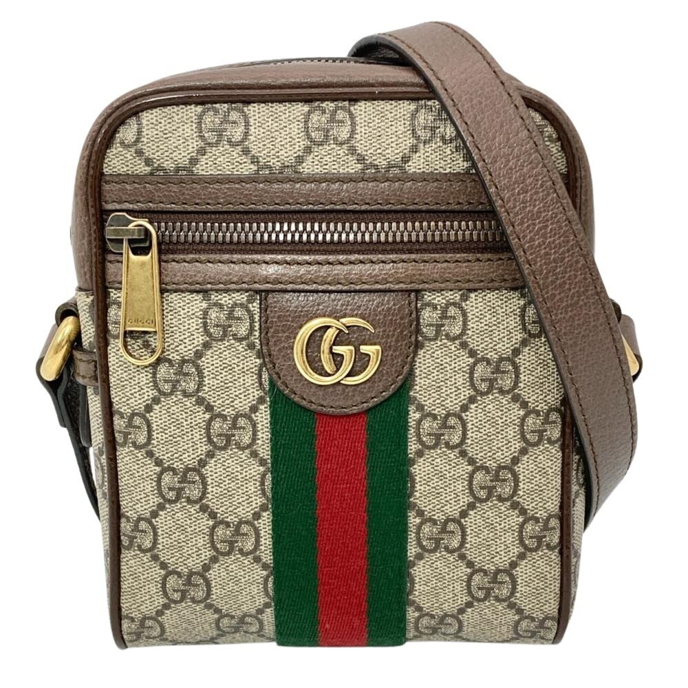 GUCCI Authentic Cream Canvas Messenger Shoulder Bag